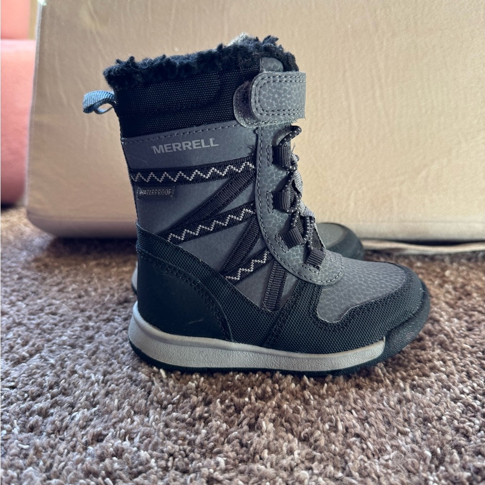Merrell Black and Gray Kids' Winter Boots